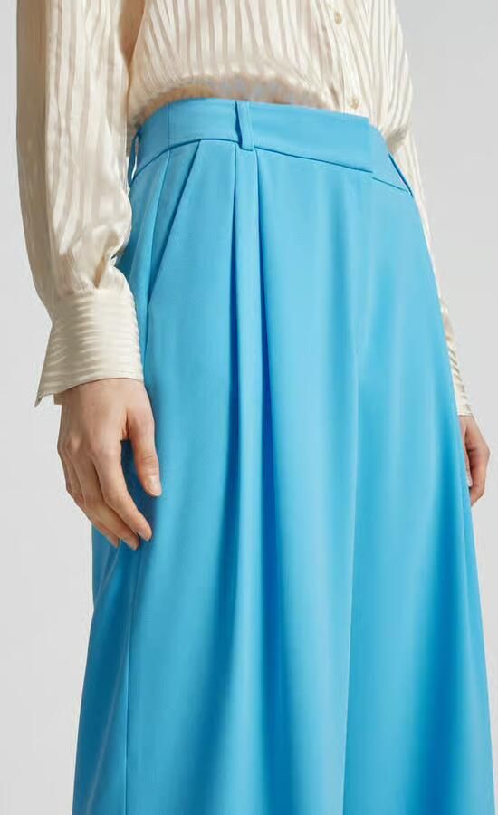 S.Oliver BLACK LABEL Wide leg stoffen broek met bandplooien