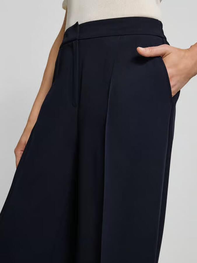 S.Oliver BLACK LABEL straight high waist broek marineblauw - Foto 4