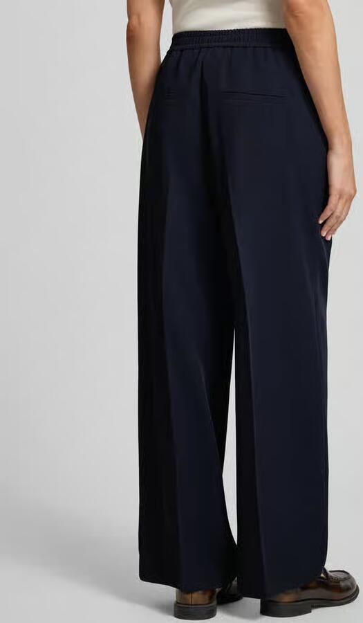 S.Oliver BLACK LABEL straight high waist broek marineblauw - Foto 3