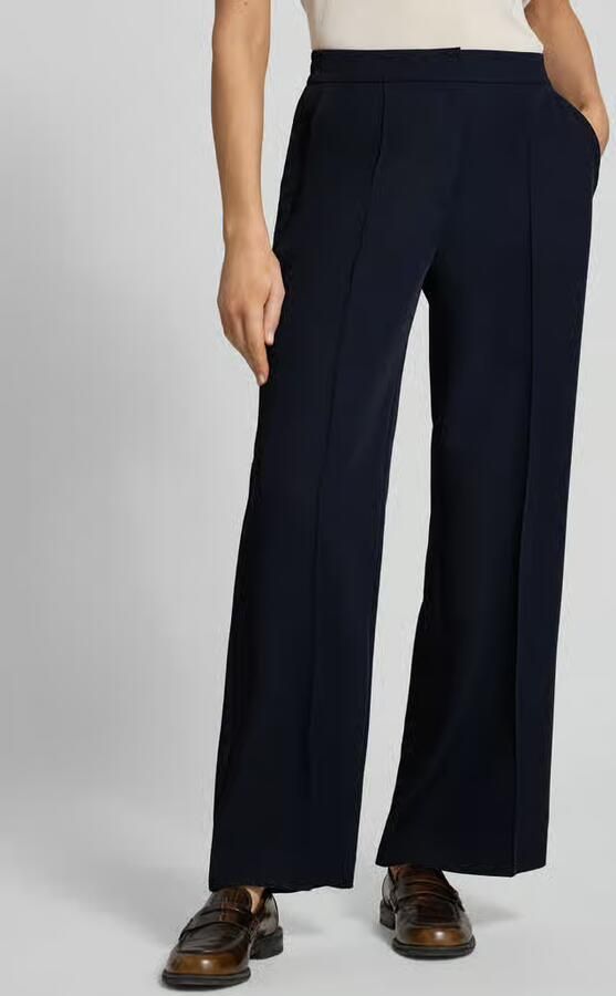 S.Oliver BLACK LABEL straight high waist broek marineblauw - Foto 5
