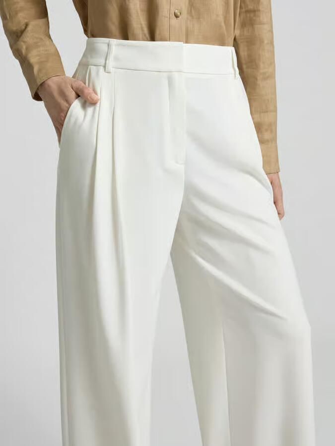 S.Oliver BLACK LABEL wide leg regular waist pantalon wit - Foto 4