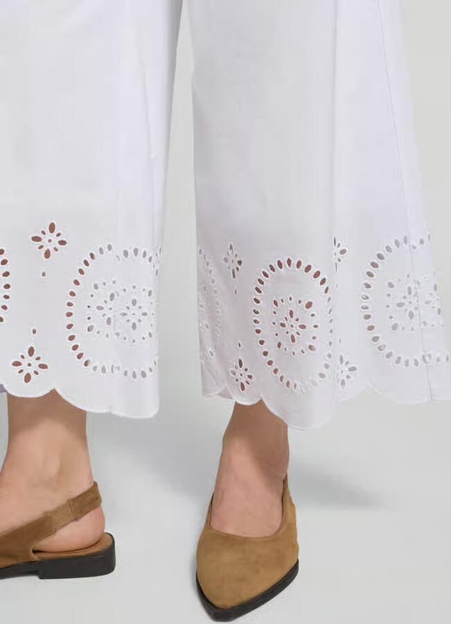 S.Oliver BLACK LABEL Wijde broek van puur katoen