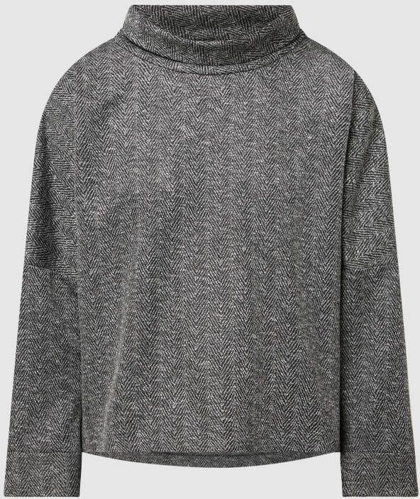 s.Oliver BLACK LABEL Sweatshirt met visgraatmotief