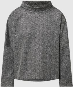 S.Oliver BLACK LABEL sweater in visgraat zwart ecru