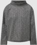 S.Oliver BLACK LABEL sweater in visgraat zwart ecru - Thumbnail 1