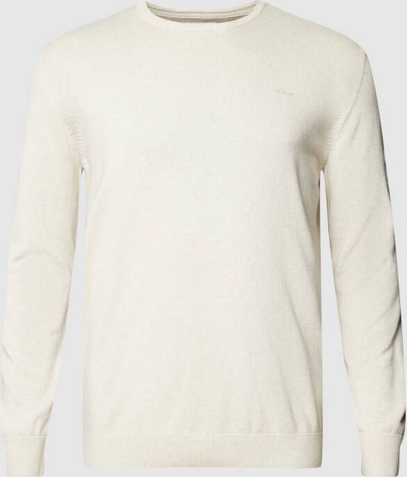S.Oliver Plus SIZE gebreide pullover met geribde ronde hals