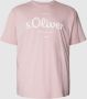 S.Oliver Big Size regular fit T-shirt Plus Size met printopdruk roze - Thumbnail 2