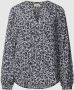 S.Oliver geweven blousetop met all over print marine ecru - Thumbnail 2