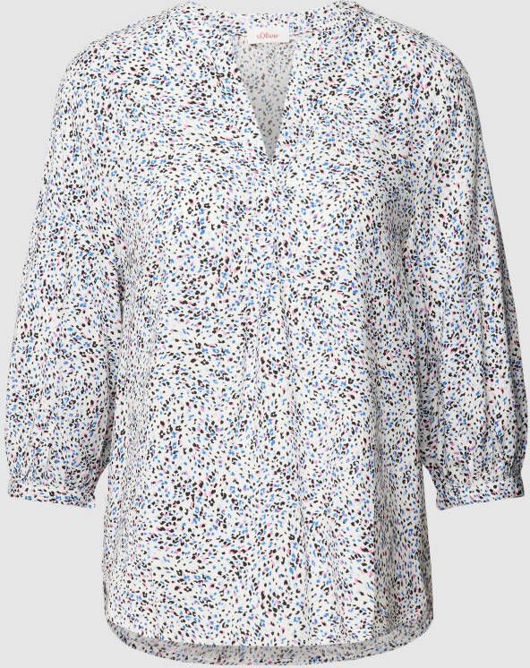 S.Oliver RED LABEL Blouseshirt van viscose met tuniekkraag