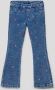 S.Oliver gebloemde flared jeans blauw Polyester Bloe 104 - Thumbnail 2