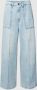 S.Oliver cropped high waist loose fit jeans light blue denim - Thumbnail 2