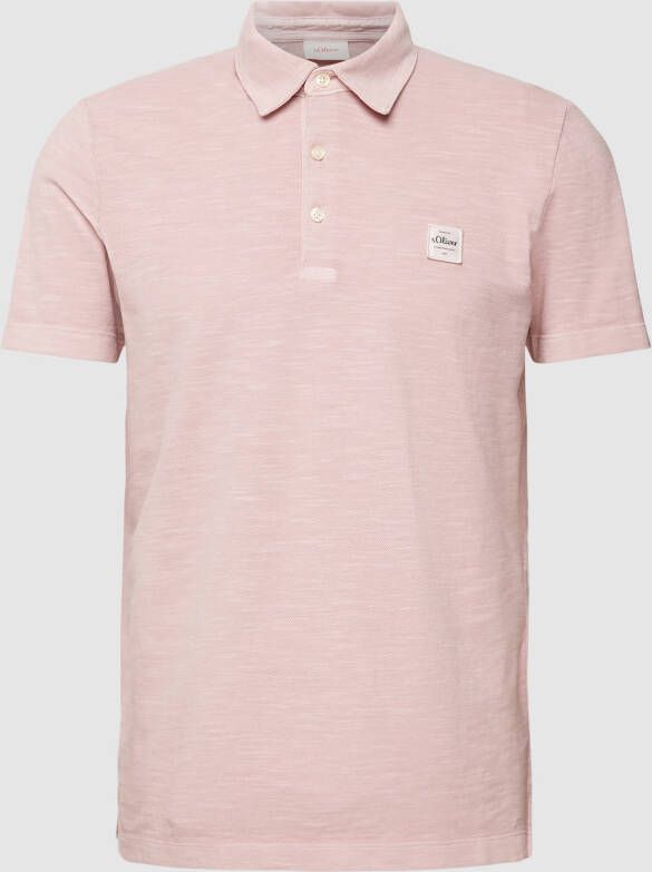 S.Oliver RED LABEL Poloshirt in gemêleerde look model 'Washer'