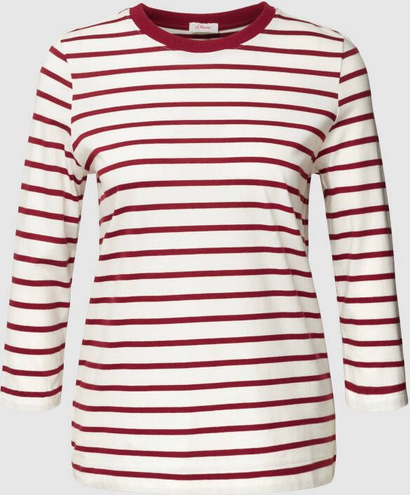 s.Oliver RED LABEL Shirt met lange mouwen en streepmotief model 'Basic'