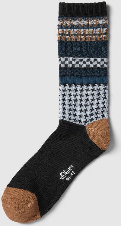 S.Oliver RED LABEL Sokken met all-over motief in een set van 2 paar model 'Hygge'