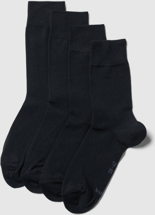 S.Oliver RED LABEL Sokken met labeldetail in een set van 4 paar model 'SOCKS'