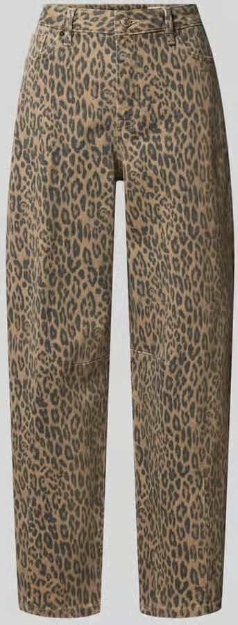 S.Oliver RED LABEL Barrel jeans met dierenprint