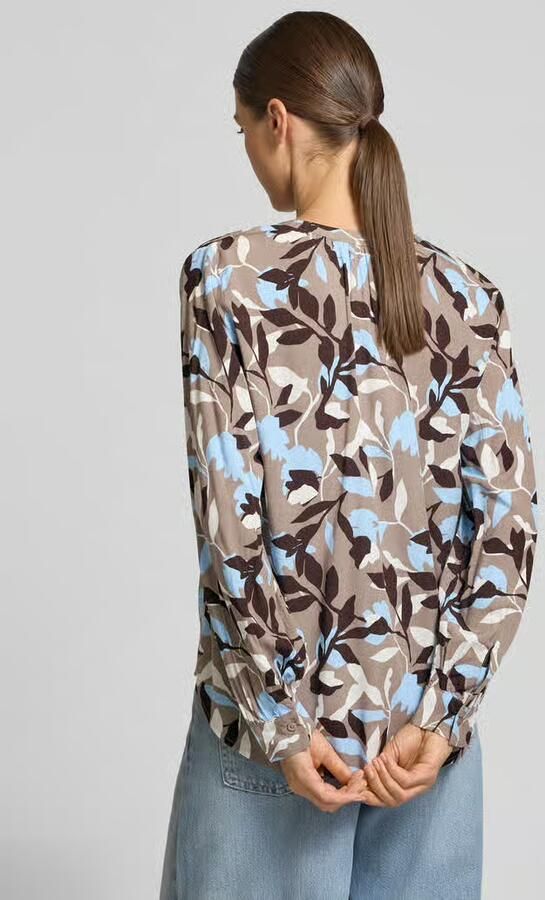 S.Oliver RED LABEL blouse met lange mouwen met v-hals van viscose - Foto 5
