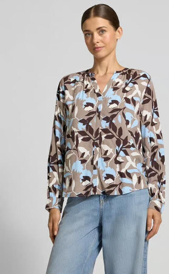 S.Oliver RED LABEL blouse met lange mouwen met v-hals van viscose - Foto 4