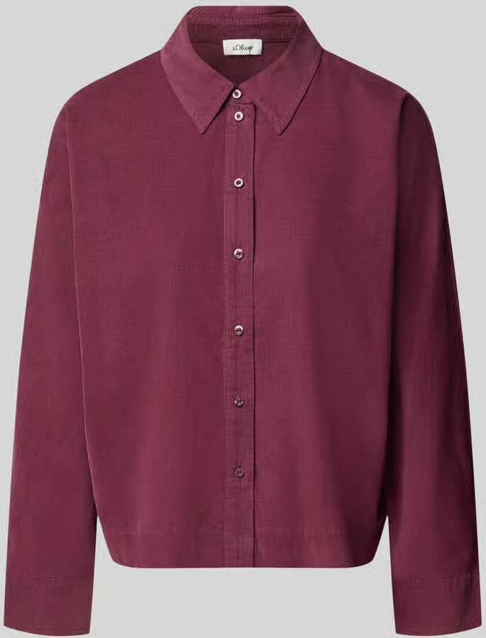 S.Oliver RED LABEL blouse met lange mouwen van corduroy met vleermuismouwen