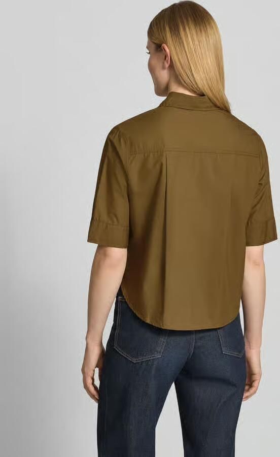 S.Oliver RED LABEL Boxy fit blouse met korte mouwen van een mix van katoen en lyocell - Foto 3