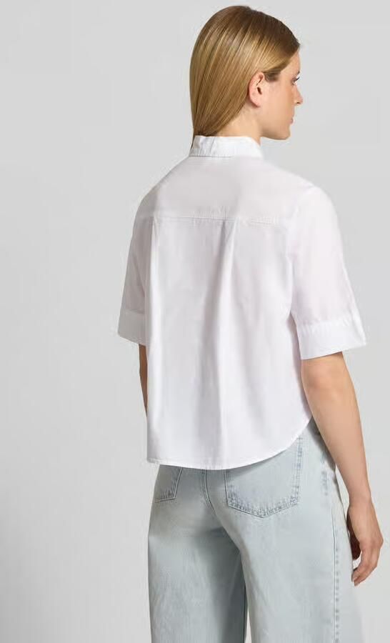 S.Oliver RED LABEL Boxy fit blouse met korte mouwen van een mix van katoen en lyocell - Foto 3