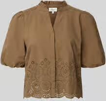 S.Oliver RED LABEL boxy fit blouse met korte mouwen van puur katoen