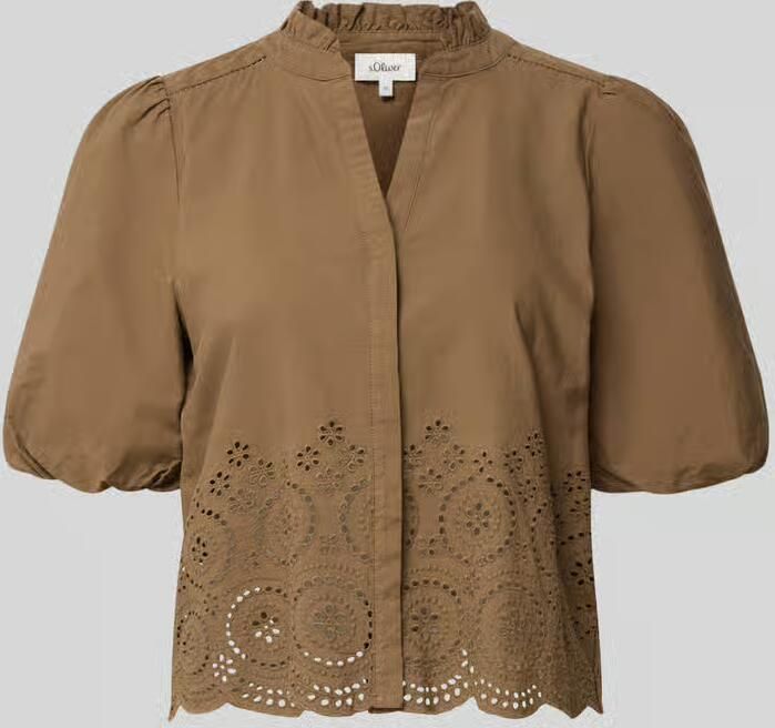 S.Oliver RED LABEL boxy fit blouse met korte mouwen van puur katoen - Foto 2