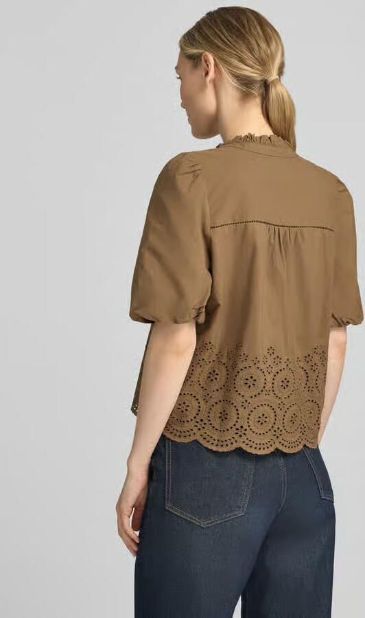 S.Oliver RED LABEL boxy fit blouse met korte mouwen van puur katoen - Foto 3