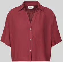 S.Oliver RED LABEL Boxy fit blouse met korte mouwen van viscosemix - Foto 3