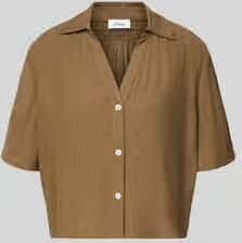 S.Oliver RED LABEL Boxy fit blouse met korte mouwen van viscosemix