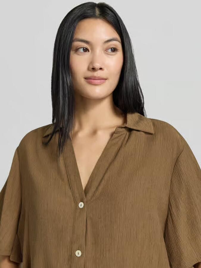 S.Oliver RED LABEL Boxy fit blouse met korte mouwen van viscosemix - Foto 2