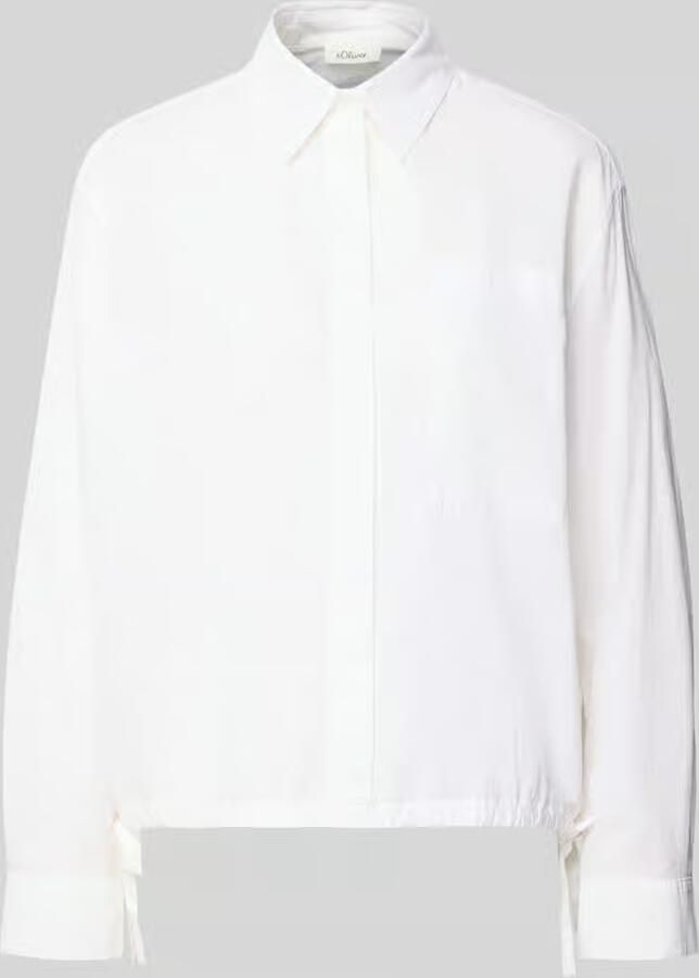 S.Oliver RED LABEL Boxy fit blouse met lange mouwen van puur katoen - Foto 4