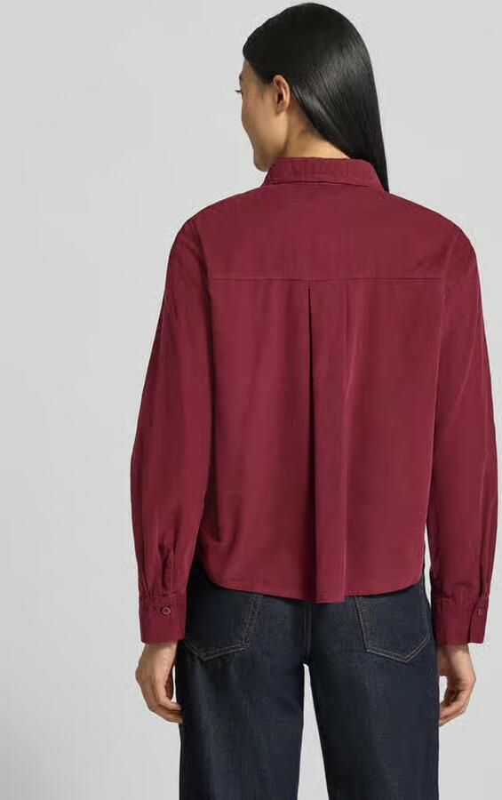 S.Oliver RED LABEL Boxy fit corduroy blouse van een mix van katoen en viscose