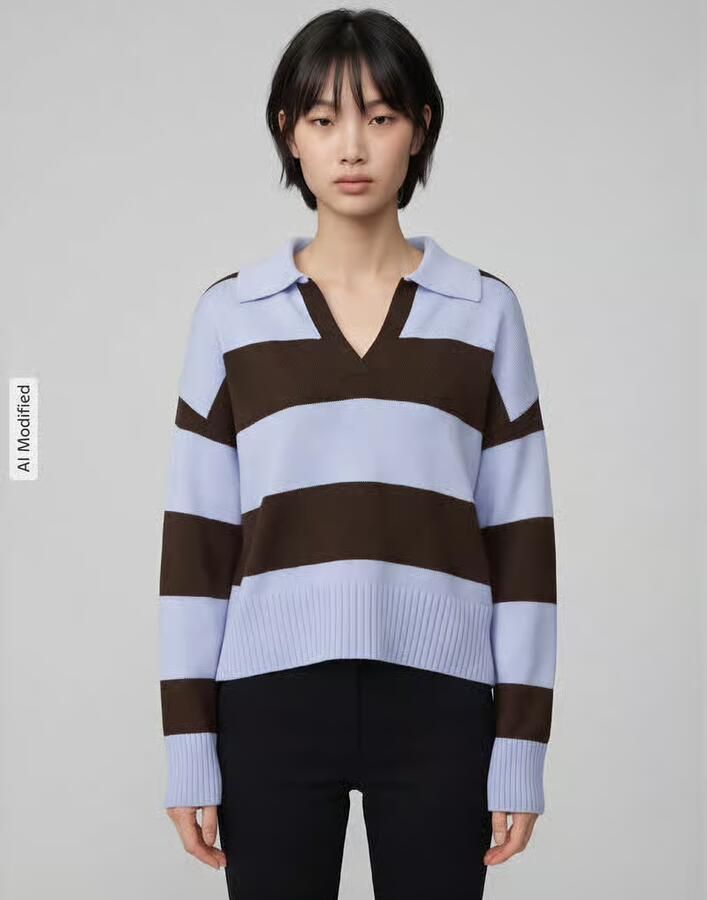 S.Oliver RED LABEL boxy fit gebreide pullover van katoenmix - Foto 5