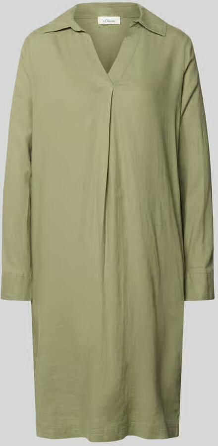 S.Oliver RED LABEL Casual jurk met een losjes vallende pasvorm van een linnen-viscosemix - Foto 5