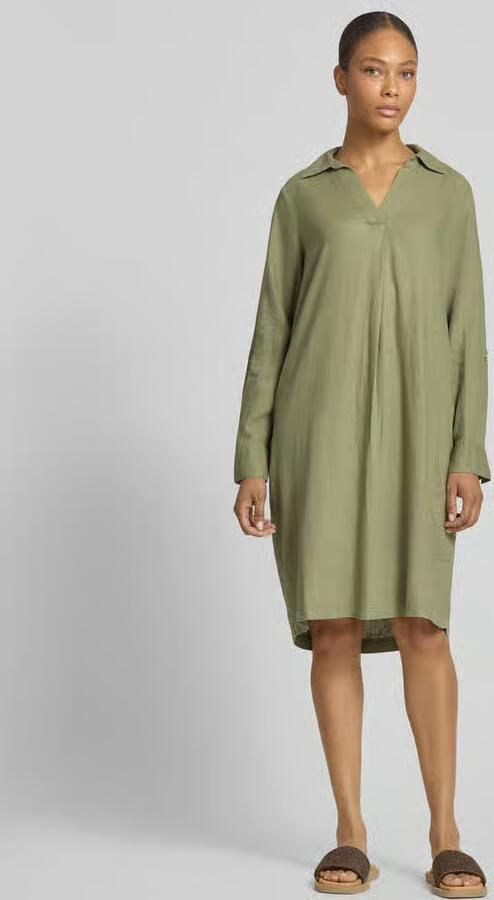 S.Oliver RED LABEL Casual jurk met een losjes vallende pasvorm van een linnen-viscosemix - Foto 6