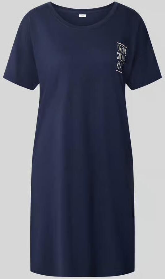S.Oliver RED LABEL comfort fit pyjama van katoen- en viscosemix model 'Perfect Nights Nachthemd'