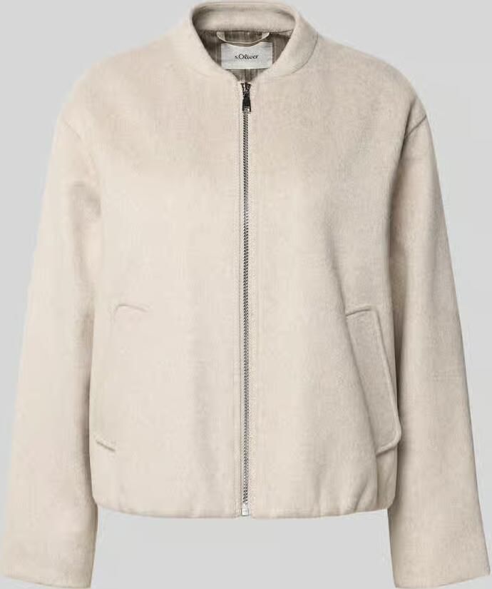S.Oliver RED LABEL Comfort fit wollen jack met ritssluiting