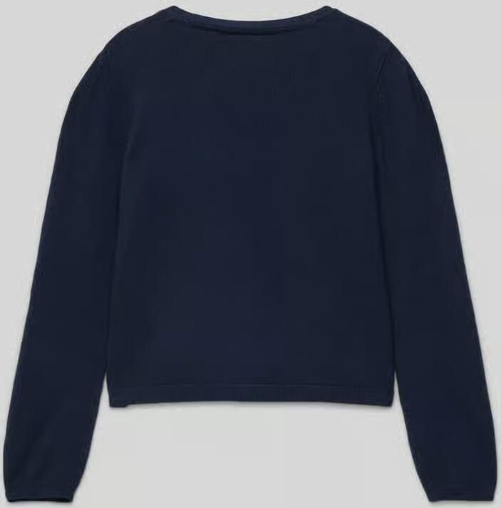 S.Oliver fijngebreid vest donkerblauw Meisjes Viscose Ronde hals Effen 104 110