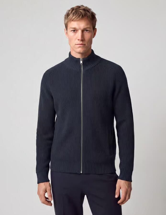 S.Oliver RED LABEL Gebreid vest met ritssluiting - Foto 3