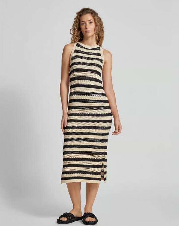 S.Oliver RED LABEL Gebreide jurk met streepmotief - Foto 2