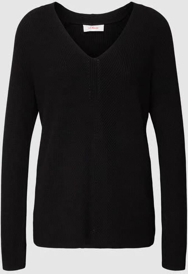 S.Oliver RED LABEL Gebreide pullover met V-hals - Foto 2