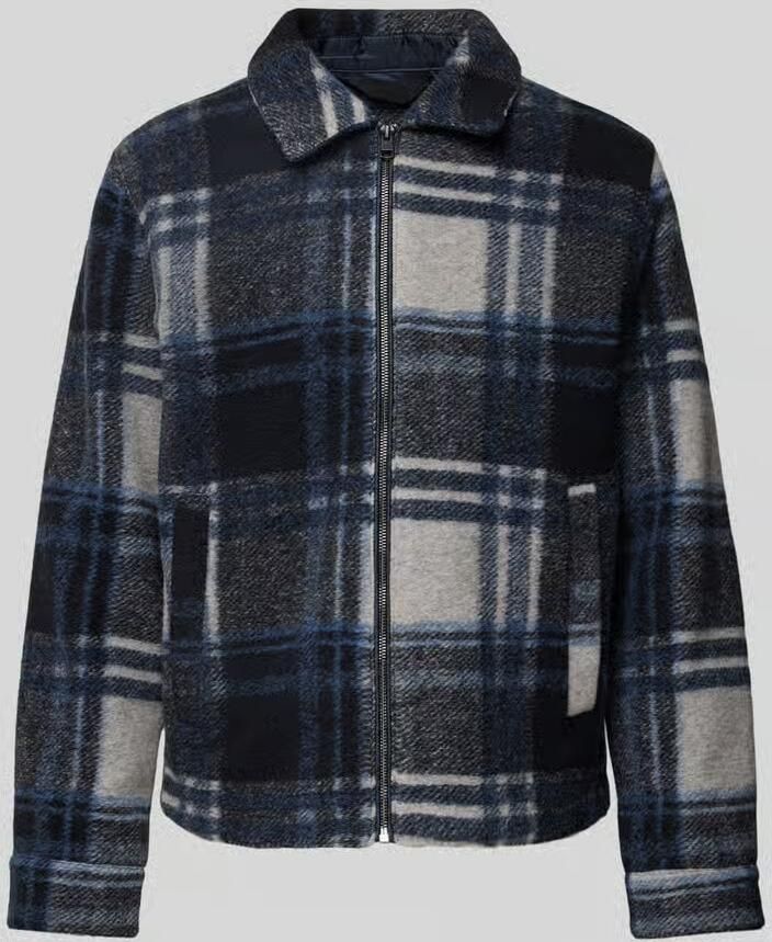 S.Oliver RED LABEL Geruit jack met platte kraag - Foto 5