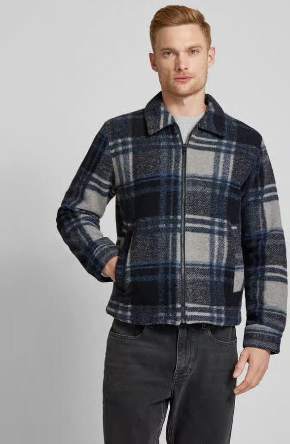 S.Oliver RED LABEL Geruit jack met platte kraag - Foto 6