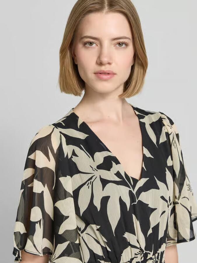 S.Oliver RED LABEL Getailleerde chiffonjurk met all-over motief - Foto 4