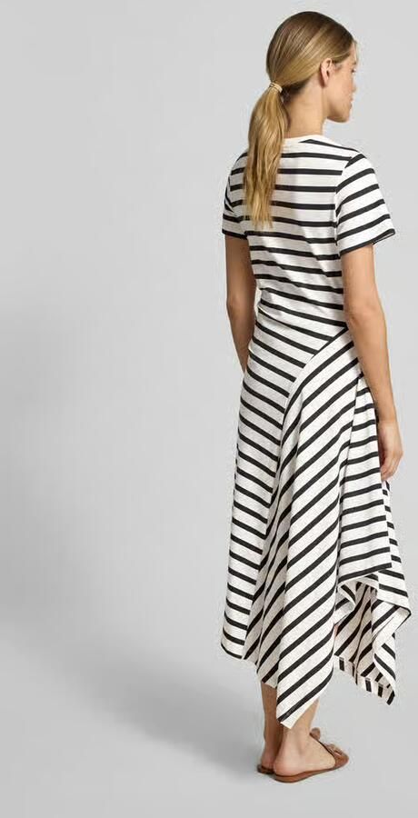 S.Oliver RED LABEL Getailleerde jersey jurk van katoenmix - Foto 3