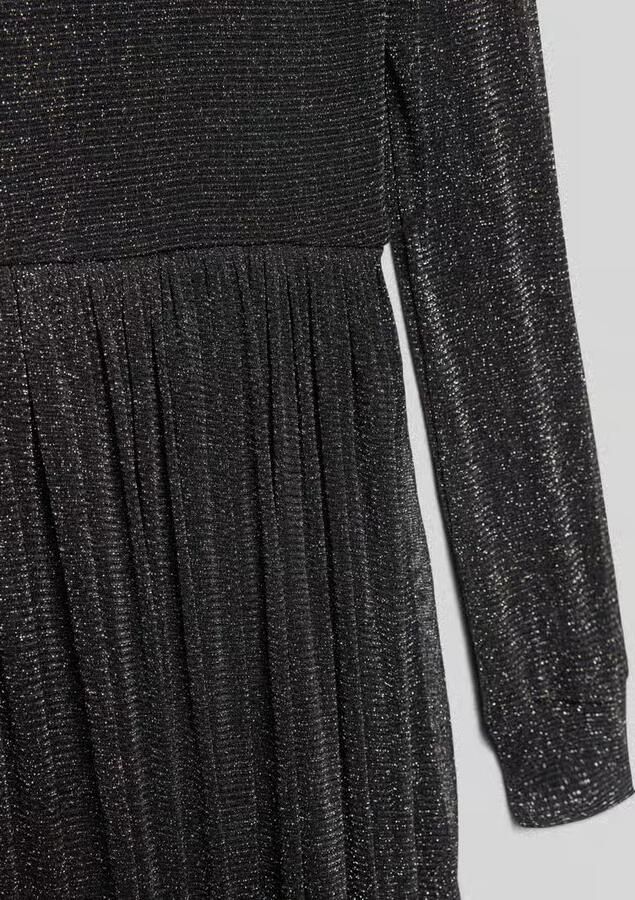 S.Oliver RED LABEL Getailleerde jurk met lange mouwen en effectgaren