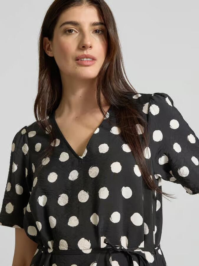 S.Oliver RED LABEL Getailleerde mini-jurk van viscosemix - Foto 4