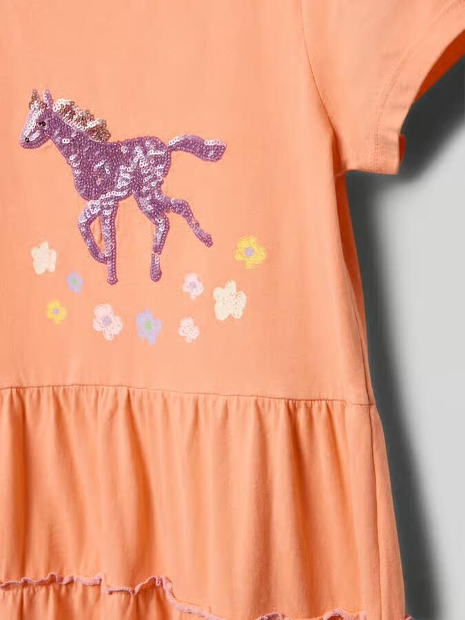 S.Oliver RED LABEL Getailleerde vrijetijdsjurk van puur katoen