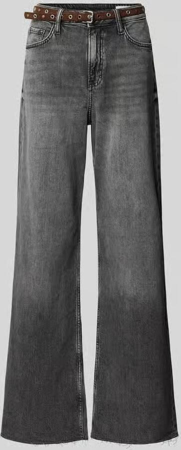 S.Oliver RED LABEL High waist jeans wide fit met rafelzoom